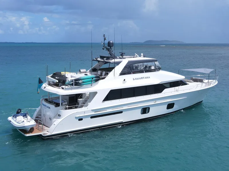 Slide: The Image of 2013 Cheoy Lee Bravo yacht on calm blue waters. - 3