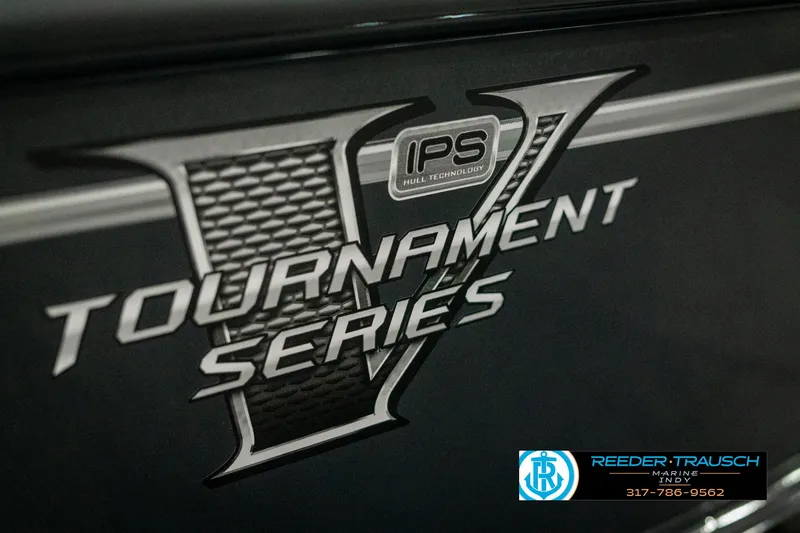 Slide: The Image of 2025 Lund 1875 Pro-V Bass XS Tournament Series logo with IPS hull technology. - 45
