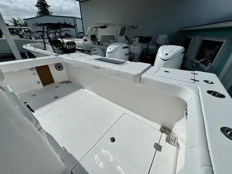 Slide: The Image of 2025 Caymas 30 CT boat interior with spacious deck and modern design. - 8