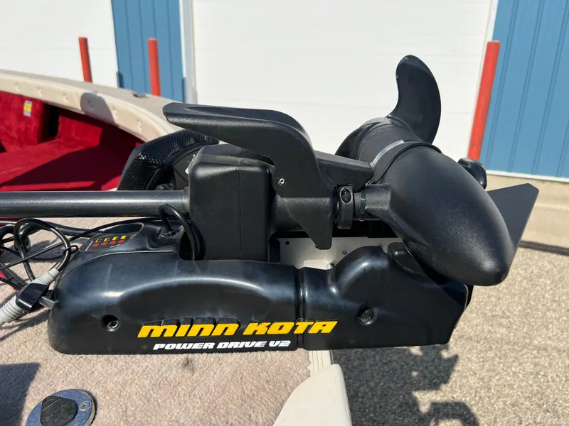 Slide: The Image of Minn Kota Power Drive V2 motor on 1997 Sylvan 1600 Pro Select boat. - 5