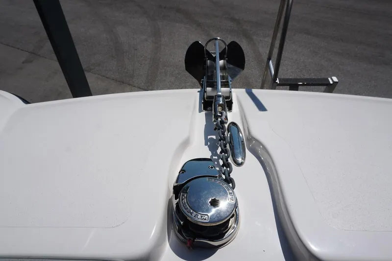 Slide: The Image of Anchor system on 2023 Twin Vee 280 GFX CC boat deck. - 22