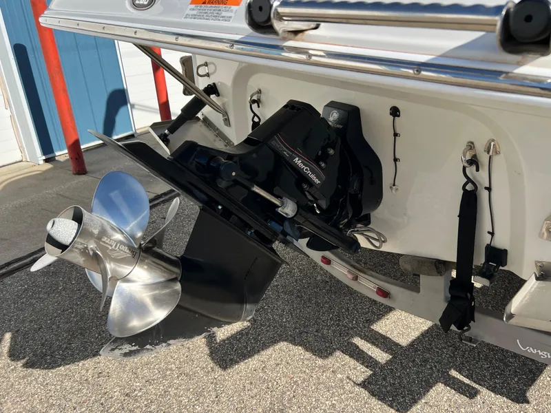 Slide: The Image of 2006 Crownline 260 LS boat stern with propeller and outdrive detail. - 29