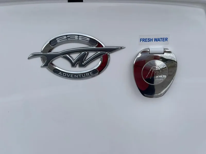 Slide: The Image of 2025 Tidewater 232cc Adventure emblem with fresh water access. - 16