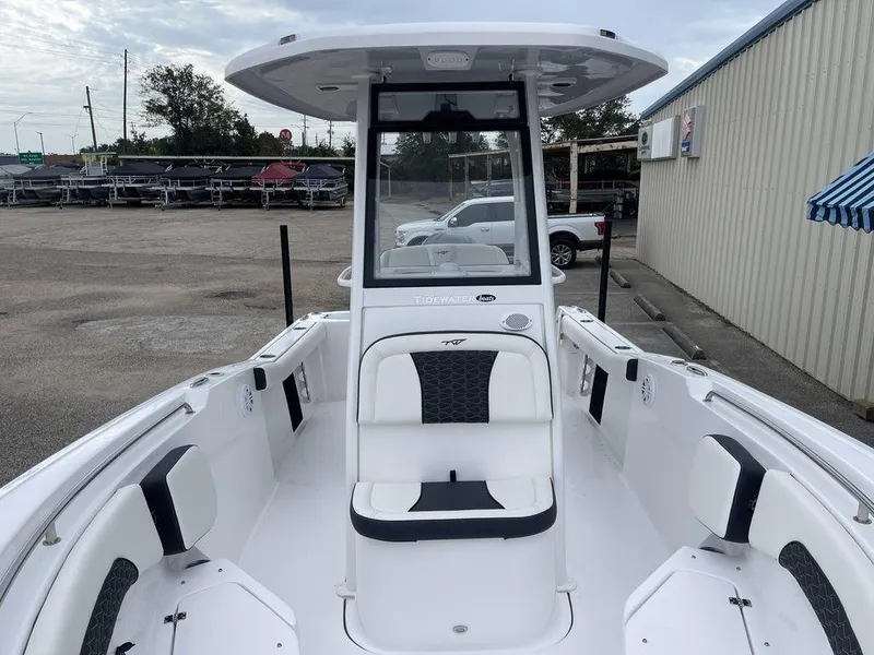 Slide: The Image of 2025 Tidewater 232cc boat with spacious seating and modern design. - 24