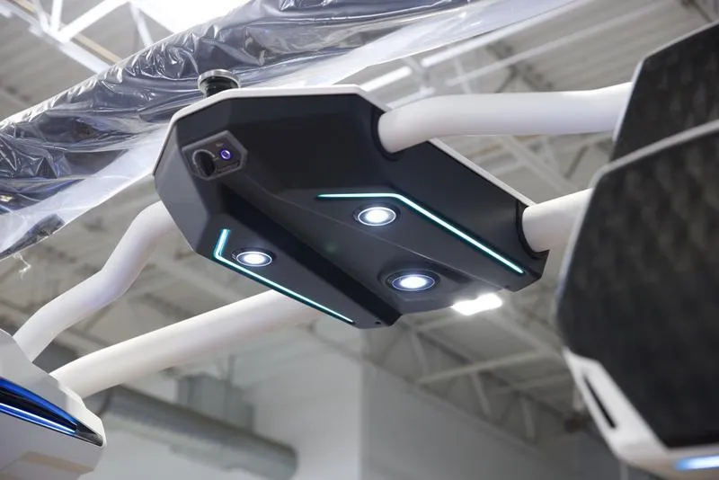 Slide: The Image of 2025 Malibu 26 LSV boat with advanced lighting and camera system. - 9