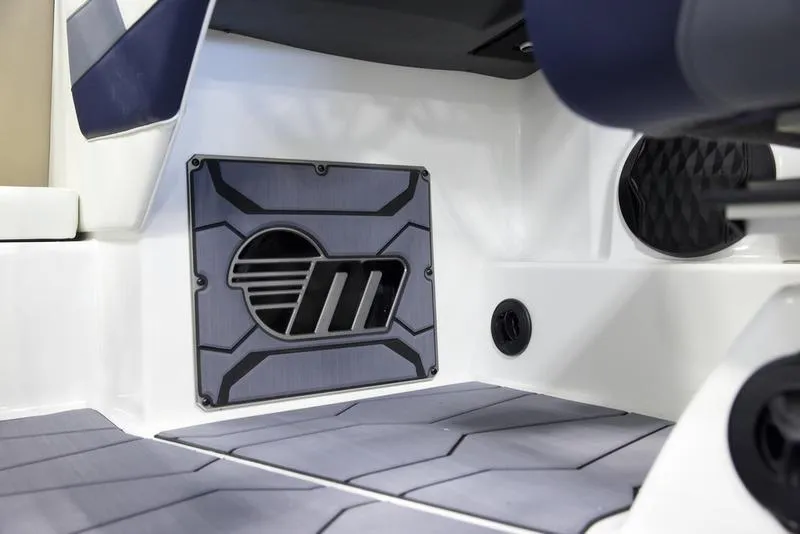 Slide: The Image of 2025 Malibu 24 MXZ interior detail with sleek design and modern features. - 16