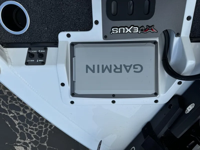 Slide: The Image of 2025 Vexus AVX1980 boat dashboard with Garmin navigation system. - 25