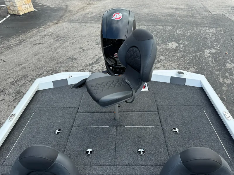 Slide: The Image of 2025 Vexus AVX1980 boat with swivel seat and motor on deck. - 28