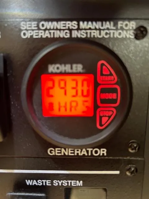 Slide: The Image of Kohler generator display showing 2930 hours on Sea Ray 350 Sundancer, 2016 model. - 28