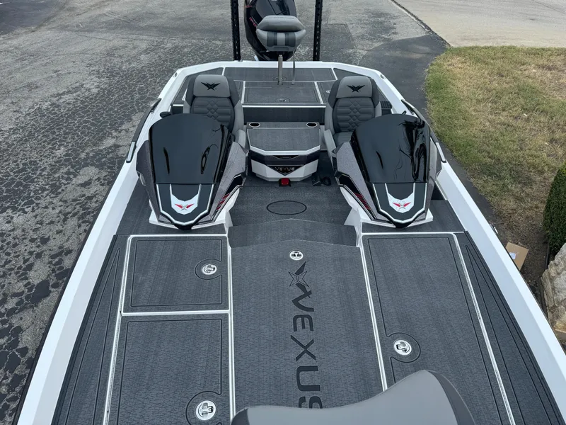 Slide: The Image of 2025 Vexus VXS21 boat interior with dual seats and sleek design. - 38