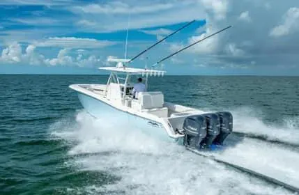 Slide: The Image of 2019 Invincible 36 Open Fisherman boat cruising on open water. - 30