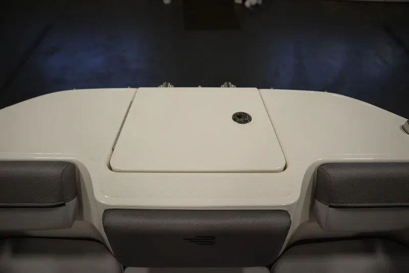 Slide: The Image of 2024 Bayliner 2050 DX boat interior detail with storage compartment. - 12