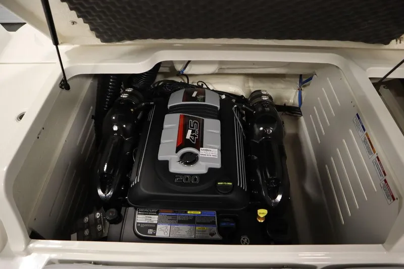 Slide: The Image of 2024 Bayliner 2050 DX engine compartment showcasing powerful 4.5L engine. - 46