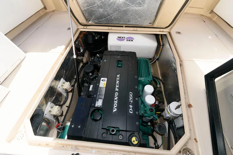 Slide: The Image of Volvo Penta engine in 2015 Ranger Tugs R-29S boat compartment. - 31