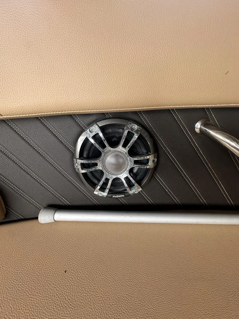 Slide: The Image of Speaker detail on 2019 Sea Ray SPX 230 OB boat interior. - 24