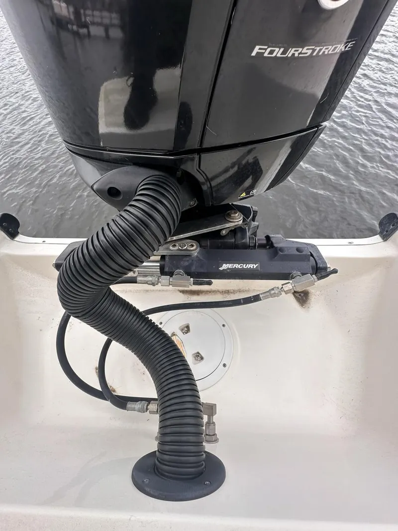 Slide: The Image of 2019 Sea Ray SPX 230 OB outboard motor detail with Mercury FourStroke engine. - 34