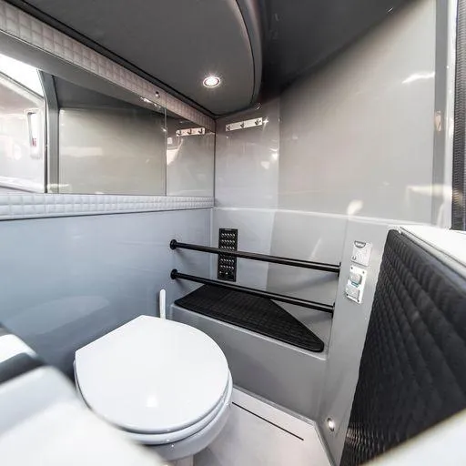 Slide: The Image of Luxurious bathroom in 2023 BRABUS Shadow 500 T-Top AFT Cabin yacht. - 11