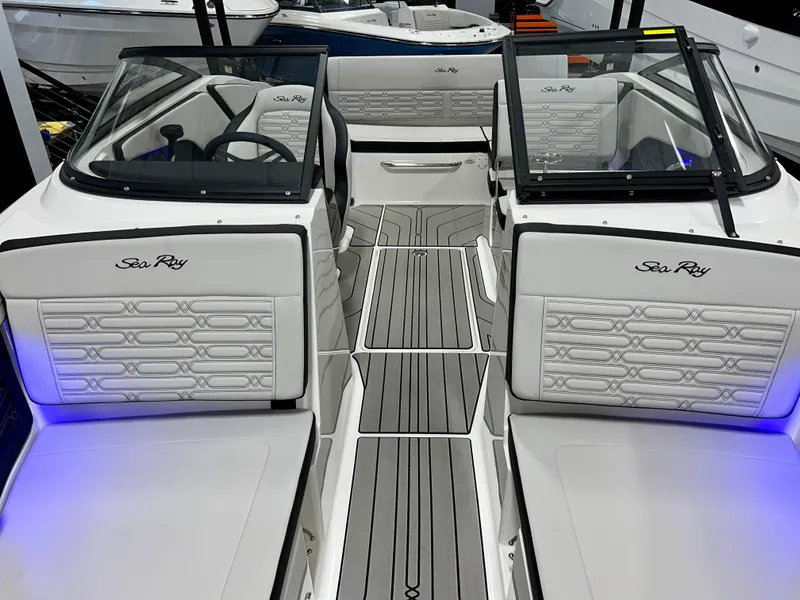 Slide: The Image of 2025 Sea Ray SPX 210 boat interior with sleek design and modern features. - 32