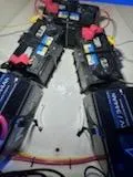 Slide: The Image of 2024 Crevalle 33 CSF boat battery setup with wiring connections. - 48