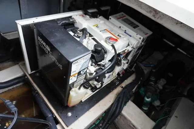 Slide: The Image of Engine compartment of 2007 Sea Ray 36 Sedan Bridge with Kohler power system. - 41