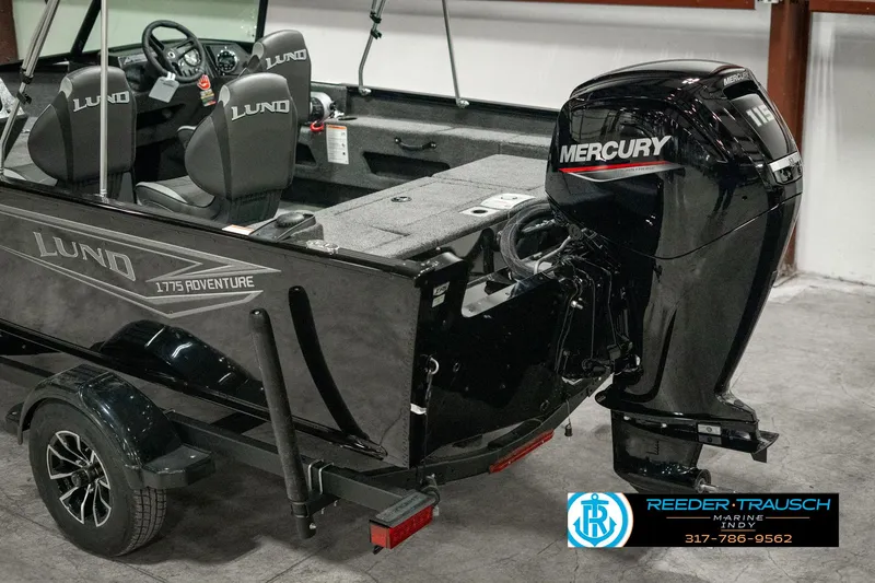 Slide: The Image of 2025 Lund 1775 Adventure Sport boat with Mercury engine in showroom. - 44