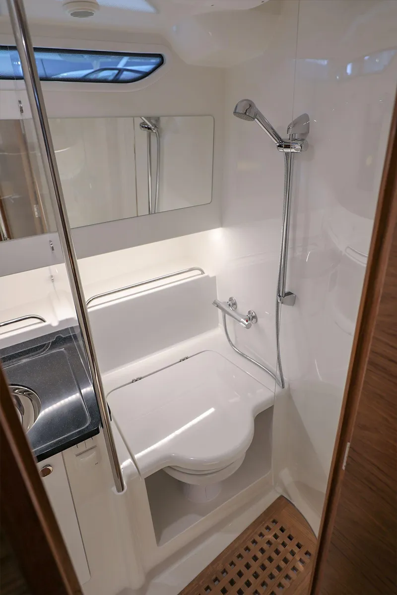 Slide: The Image of Modern bathroom in 2025 Nimbus Tender 11 yacht with shower and toilet. - 9