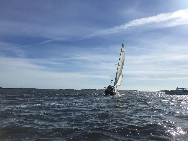 Slide: The Image of Sailing Cape Dory 30 MK II, 1988 model, on a sunny day at sea. - 3