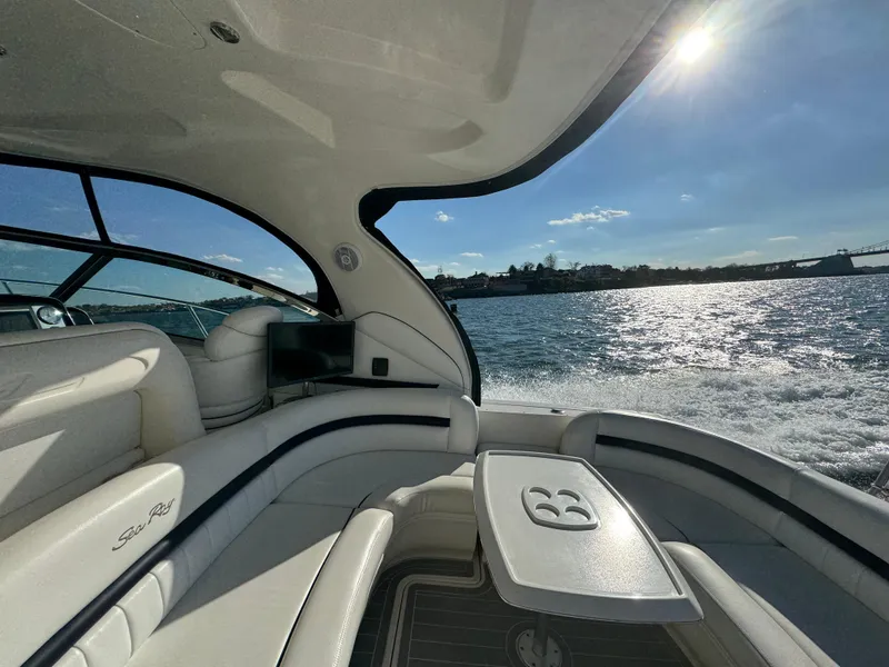 Slide: The Image of Interior view of 2007 Sea Ray 440 Sundancer yacht on sunny day. - 6
