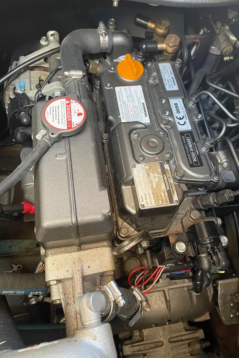 Slide: The Image of Engine of a 1961 Sparkman & Stephens Pipe Dream Cruising Sloop, detailed view. - 28