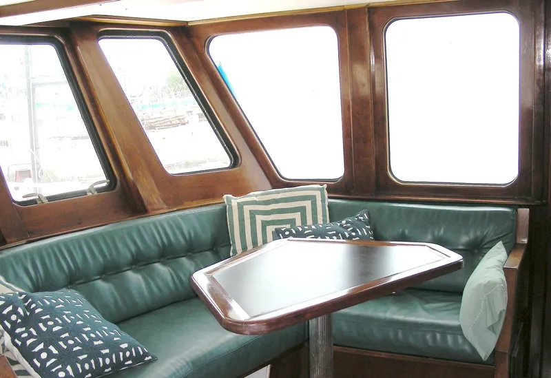 Slide: The Image of Wooden cabinets and shelves in a 2000 Expedition custom interior. - 48