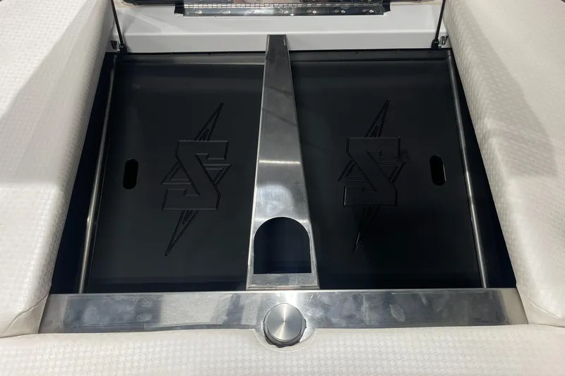 Slide: The Image of 2024 Supreme S220 interior detail with sleek metal and logo design. - 25