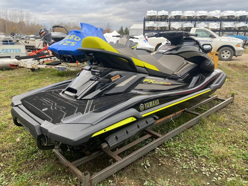 Slide: The Image of 2023 Yamaha WaveRunner FX Cruiser SVHO on display outdoors. - 6