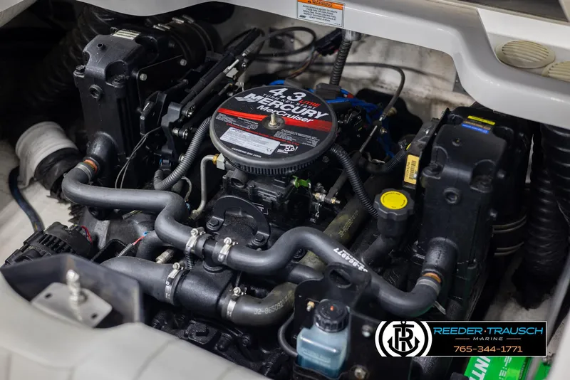 Slide: The Image of 2008 Regal 1900 boat engine with Mercury 4.3L V6 motor, detailed view. - 44