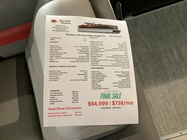 Slide: The Image of Premier 230 SunSation Angler 2025 - 28