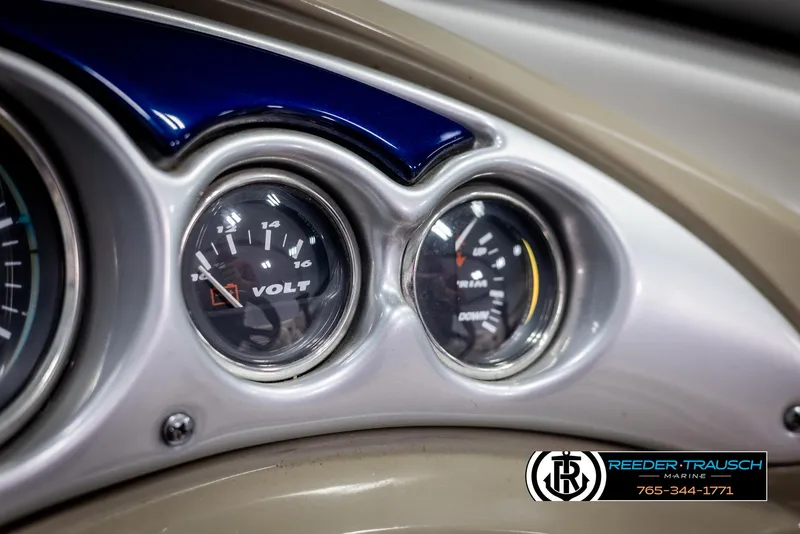 Slide: The Image of Close-up of 2006 Crownline 230 LS boat dashboard gauges. - 32
