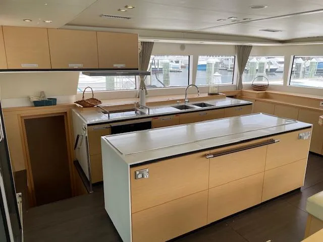 Slide: The Image of Modern kitchen on Lagoon 620 yacht, year 2014. - 26