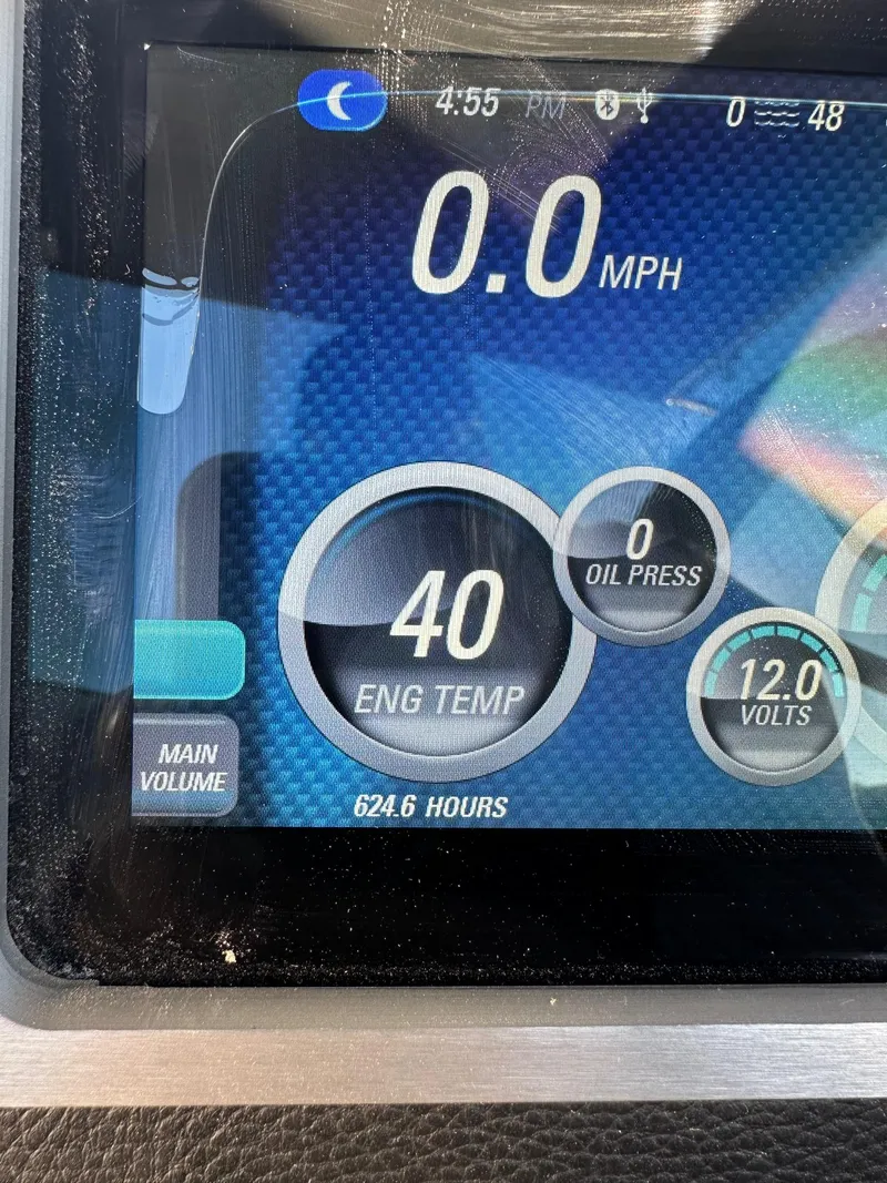 Slide: The Image of Dashboard display of a 2019 Malibu TXi Mo showing engine temperature and other metrics. - 17