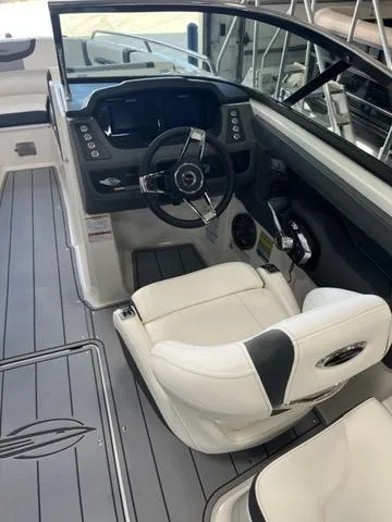 Slide: The Image of Luxurious interior of 2025 Chaparral 247 SSX boat with modern seating and sleek design. - 8