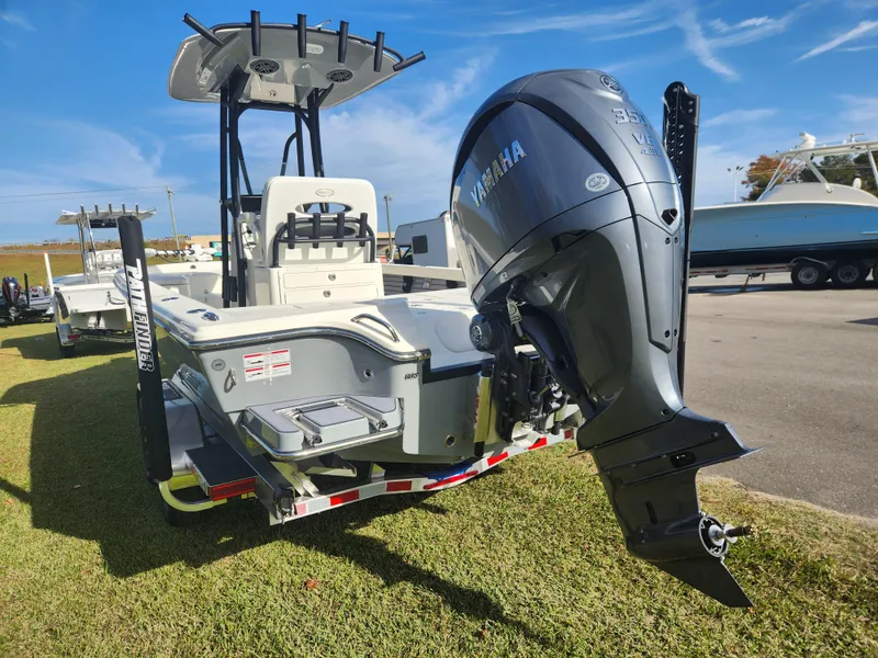 Slide: The Image of 2025 Pathfinder 2600 HPS boat with Yamaha outboard motor on trailer. - 4