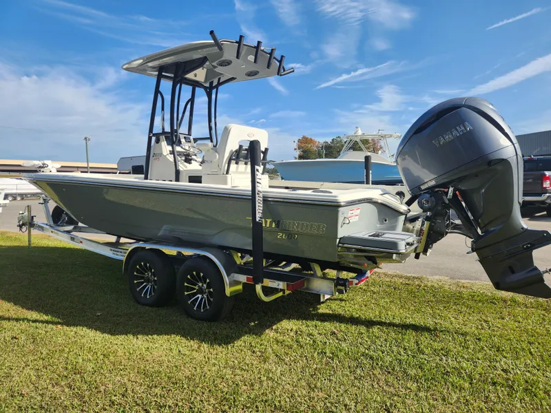 Slide: The Image of 2025 Pathfinder 2600 HPS boat on trailer with Yamaha outboard motor. - 5
