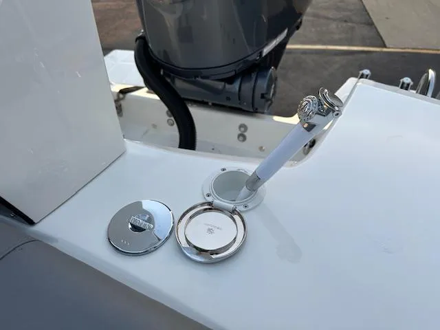 Slide: The Image of Brig Eagle 8 (2025) boat fuel cap and filler neck detail. - 20