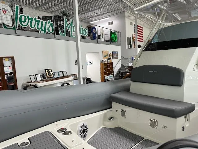 Slide: The Image of 2025 Brig Eagle 8 boat interior at Jerry's Marine showroom. - 23