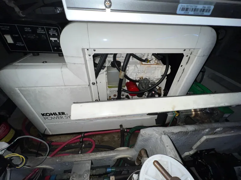 Slide: The Image of Kohler power system in 2004 Silverton 39 Motor Yacht engine room. - 35