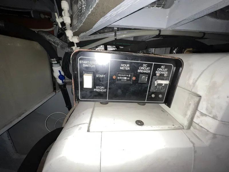 Slide: The Image of Control panel in 2004 Silverton 39 Motor Yacht engine room. - 38