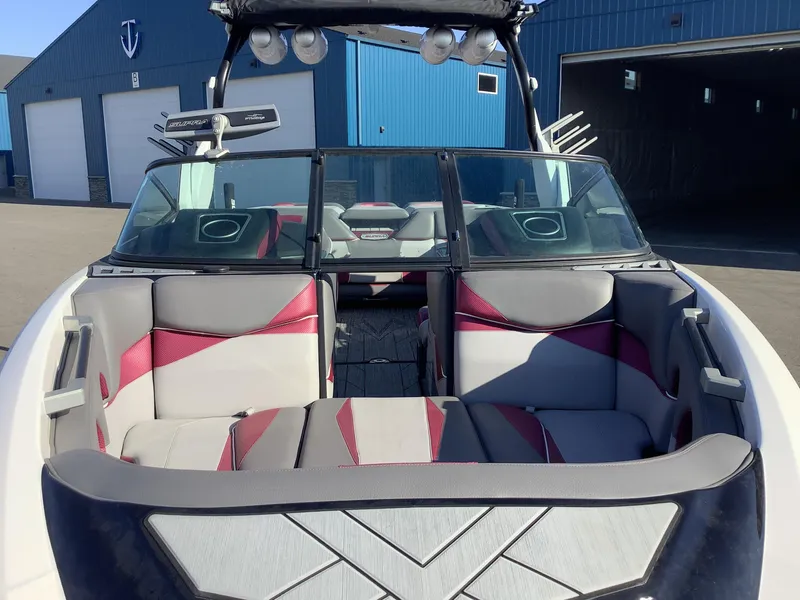 Slide: The Image of 2019 Supra SL450 boat interior with stylish seating and modern design. - 4