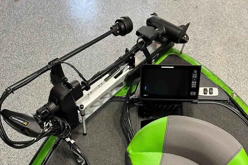 Slide: The Image of 2025 Nitro Z19 boat displayed in showroom with powerful engine and sleek design. - 3