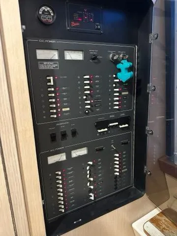 Slide: The Image of Electrical panel of a 1996 Tiara Yachts 43 Open boat. - 27