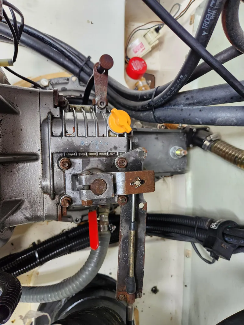 Slide: The Image of Spacious deck of 2015 Leopard 44 catamaran with seating and table, overlooking calm waters. - 14