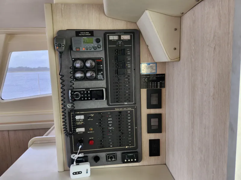 Slide: The Image of Spacious deck area of a 2015 Leopard 44 catamaran with seating and storage. - 17