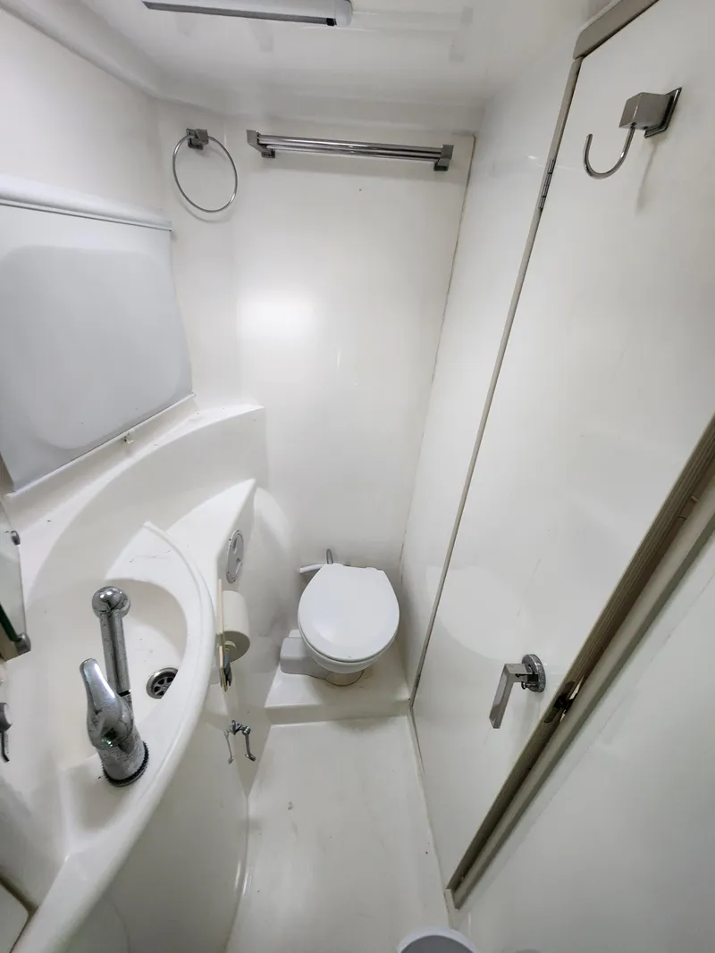 Slide: The Image of Leopard 44 catamaran deck, 2015 model, with ropes and water view. - 23